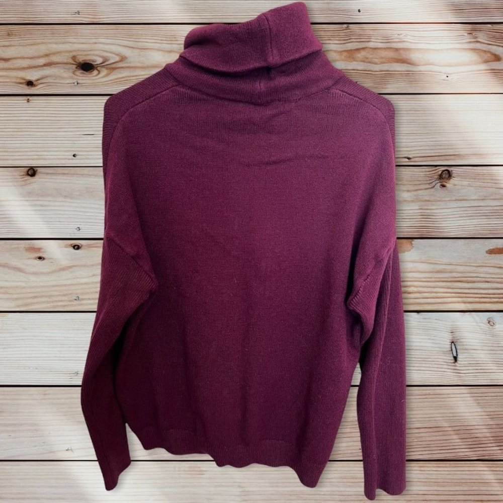 Evolution By Cyrus Maroon Turtle Neck Sweater Med… - image 2